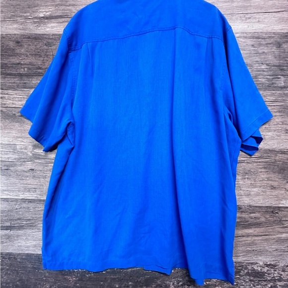 Tommy Bahama Royal Blue Casual Button Down Shirt - Picture 2 of 5